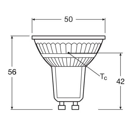 KOMPLEKT 5x LED Pirn PAR16 GU10/4,3W/230V 2700K 120° - Osram