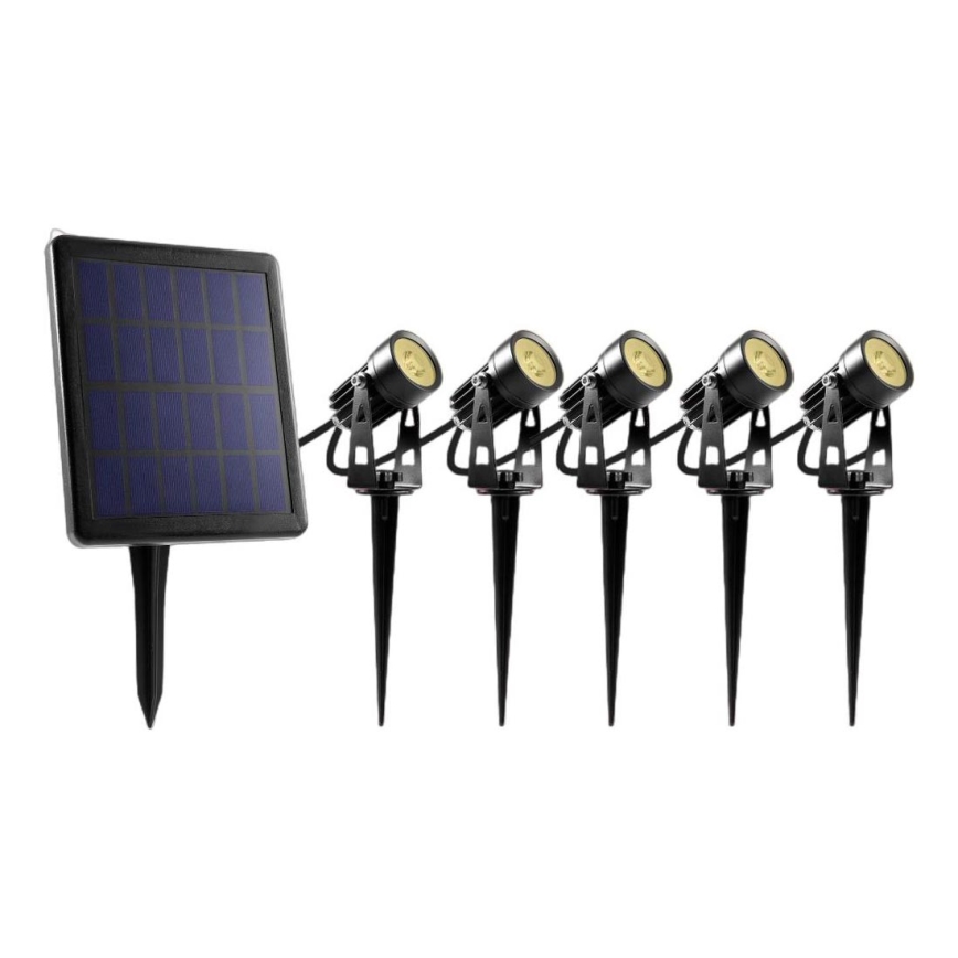 KOMPLEKT 5x LED Välivalgusti koos päikesepaneeliga LED/4000 mAh IP44