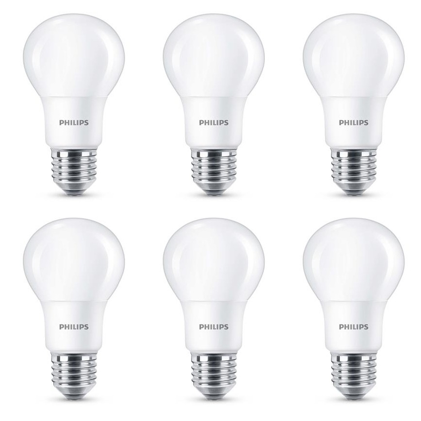 KOMPLEKT 6 x LED Pirn Philips E27/5,5W/230V 2700K