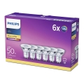 KOMPLEKT 6 x LED Pirn Philips GU10/4,6W/230V 2700K