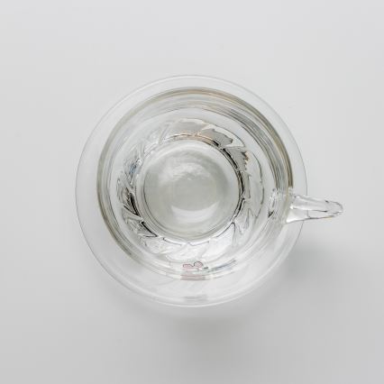 Komplekt 6x klaastass alustaldrikuga läbipaistev bukett nr. 5