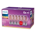 KOMPLEKT 6x LED Pirn VINTAGE Philips E27/7W/230V 2700K