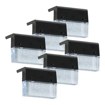KOMPLEKT 6x LED RGB Päikesepaneeliga seinavalgusti LED/1W/1,2V 3500K IP65