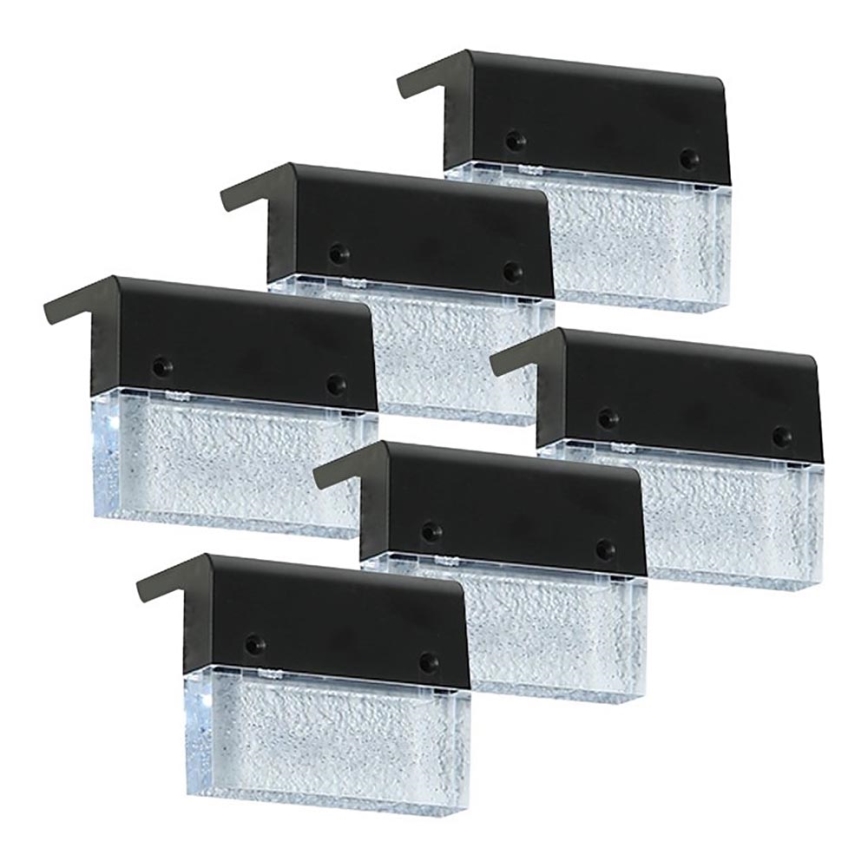 KOMPLEKT 6x LED RGB Päikesepaneeliga seinavalgusti LED/1W/1,2V 3500K IP65