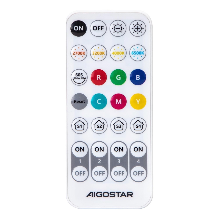 Komplekt 6x LED RGBW hämardatav pirn MESH GU10/6,5W/230V 2700-6500K Wi-Fi + kaugjuhtimispult - Aigostar