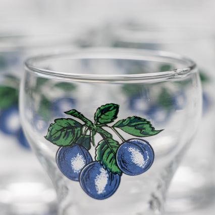Komplekt 6x likööriklaas läbipaistev - ploom