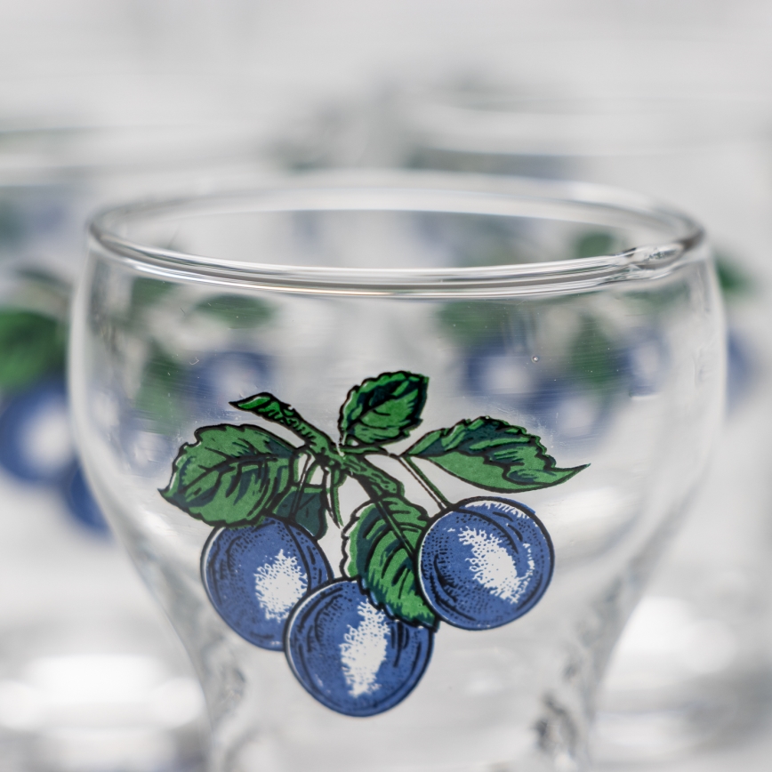 Komplekt 6x likööriklaas läbipaistev - ploom