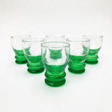 Komplekt 6x likööriklaas läbipaistev roheline