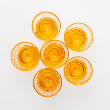 Komplekt 6x pitsid läbipaistev kollane