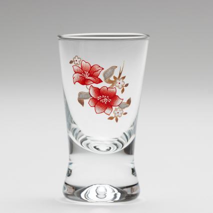 Komplekt 6x pitsid läbipaistev lillekimbumustriga nr 2