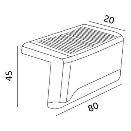 KOMPLEKT 8x LED Päikesepaneeliga trepivalgusti LED/0,06W/1,2V 3000K IP44 600 mAh