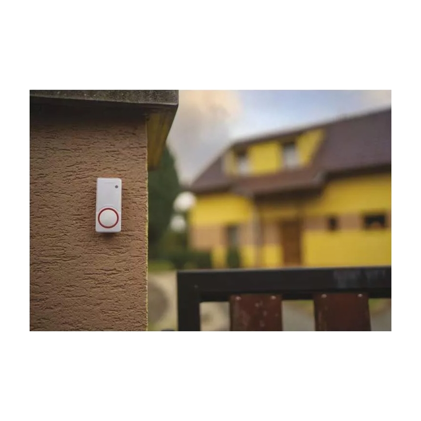KOMPLEKT Juhtmevaba uksekell pistikupessa + 2x nupp 230V IP44