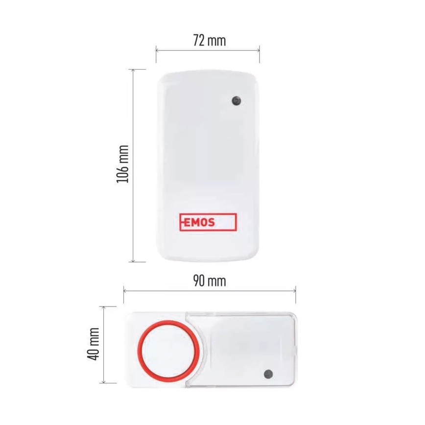 KOMPLEKT Juhtmevaba uksekell pistikupessa + 2x nupp 230V IP44