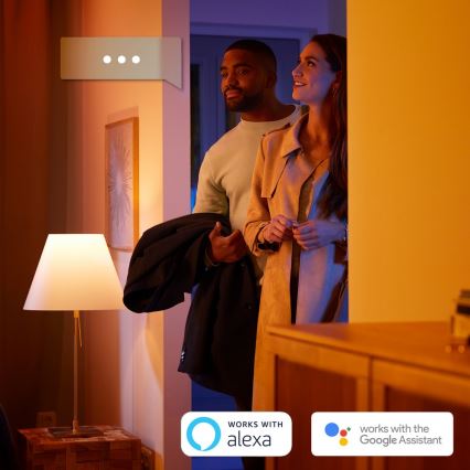 KOMPLEKT - LED RGBW Hämardatav valgusriba Philips Hue WHITE AND COLOR AMBIANCE 2m LED/20W/230V + 2x LED Hämardatav pirn Philips A60 E27/9W/230V 2000-6500K