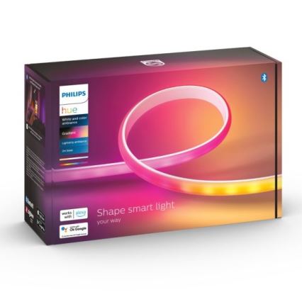 KOMPLEKT - LED RGBW Hämardatav valgusriba Philips Hue WHITE AND COLOR AMBIANCE 2m LED/20W/230V + 4x Hämardatav pirn Philips A60 E27/6,5W/230V 2000-6500K