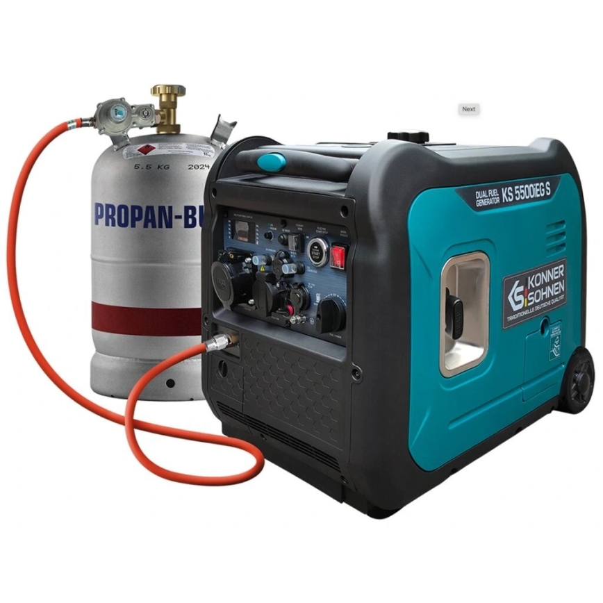 Könner & Söhnen 13046 - Gaasi ja bensiiniga töötav inverter elektrigeneraator KS 5500iEG S 5500W