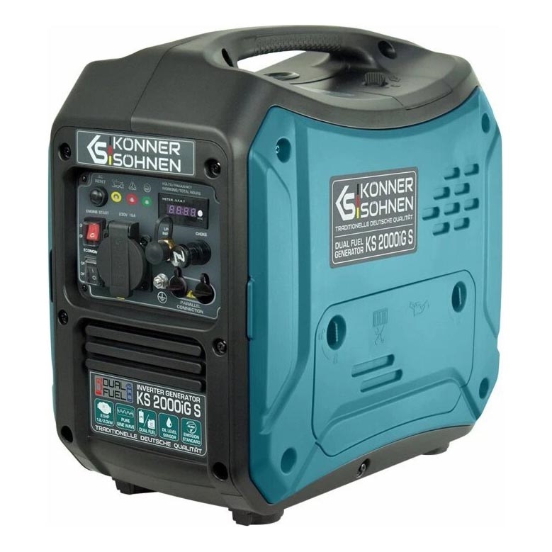 Könner & Söhnen KS7869 - Gaasi ja bensiiniga töötav inverter elektrigeneraator KS 2000iG S 2000W