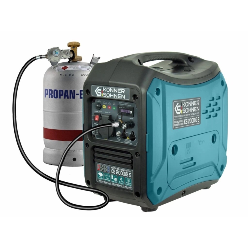 Könner & Söhnen KS7869 - Gaasi ja bensiiniga töötav inverter elektrigeneraator KS 2000iG S 2000W