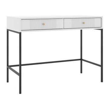 Konsoollaud LUE 104x50 cm valge/must