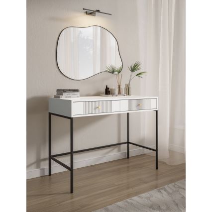 Konsoollaud LUE 104x50 cm valge/must