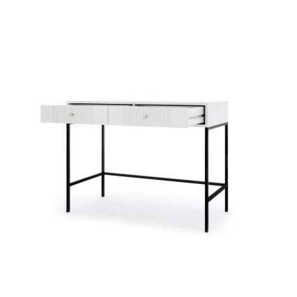 Konsoollaud LUE 104x50 cm valge/must