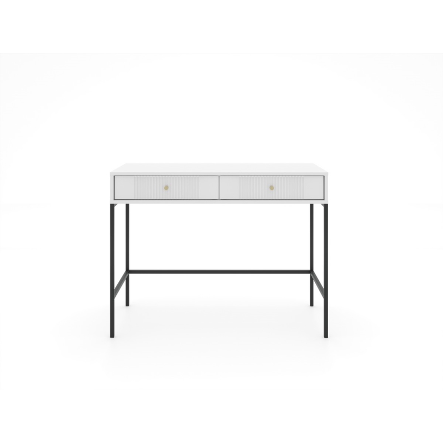 Konsoollaud LUE 104x50 cm valge/must