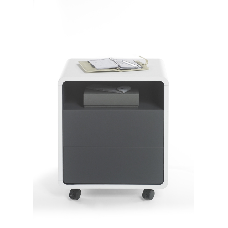 Kontorikapp TEO valge/antratsiit