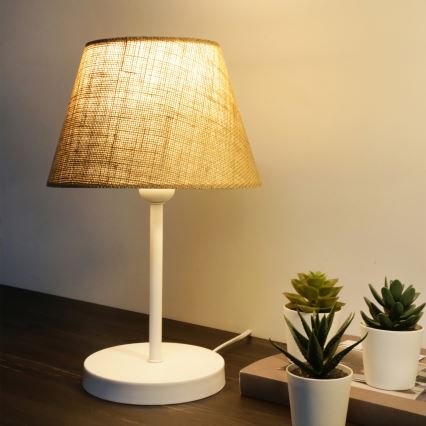 Kontorilamp AYD 1xE27/40W/230V pruun/valge