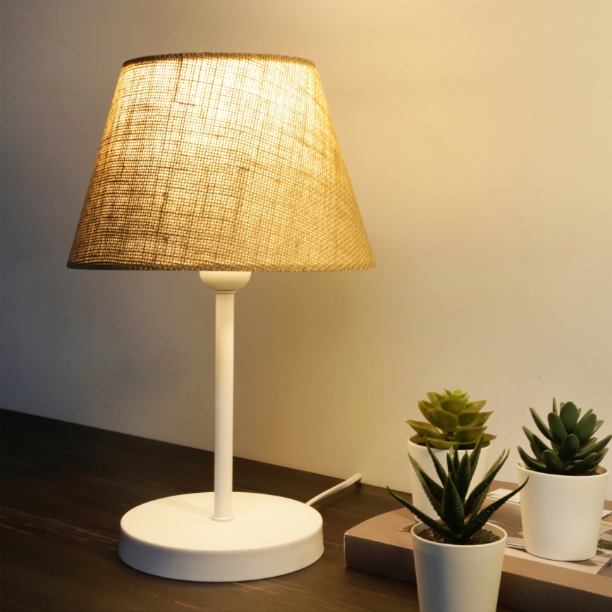 Kontorilamp AYD 1xE27/40W/230V pruun/valge