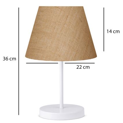 Kontorilamp AYD 1xE27/40W/230V pruun/valge