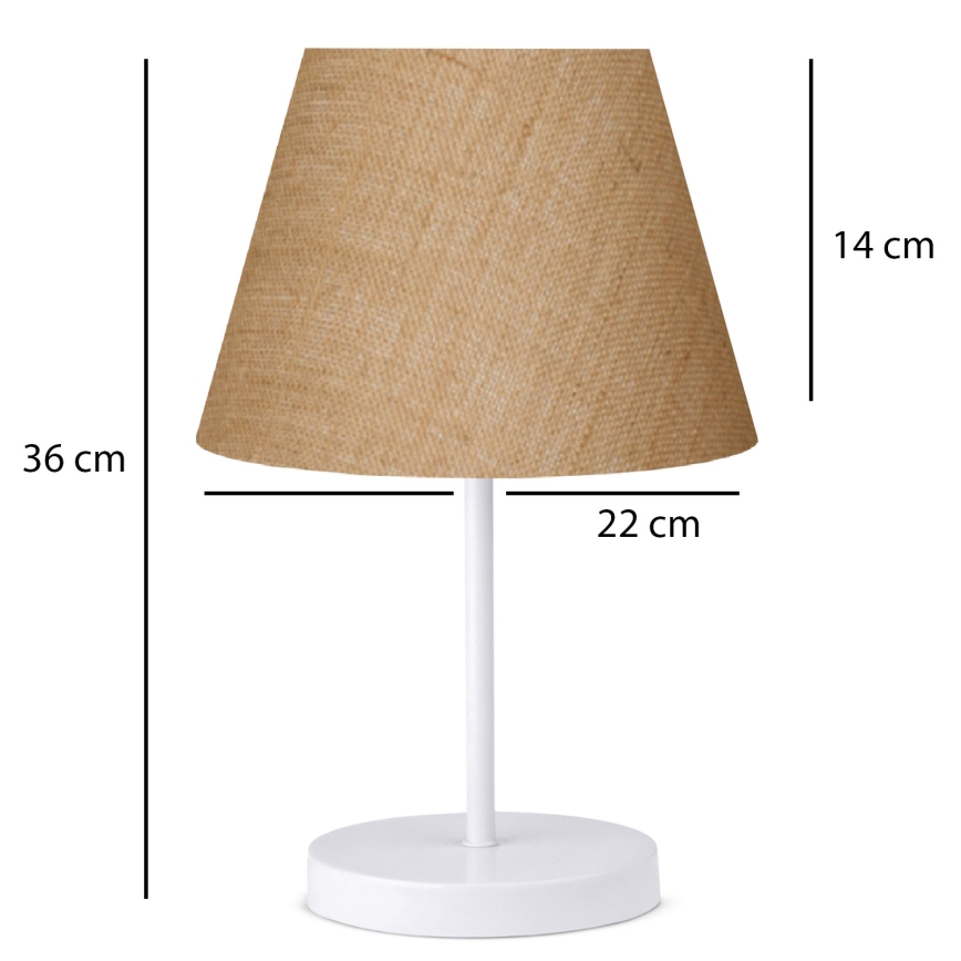 Kontorilamp AYD 1xE27/40W/230V pruun/valge