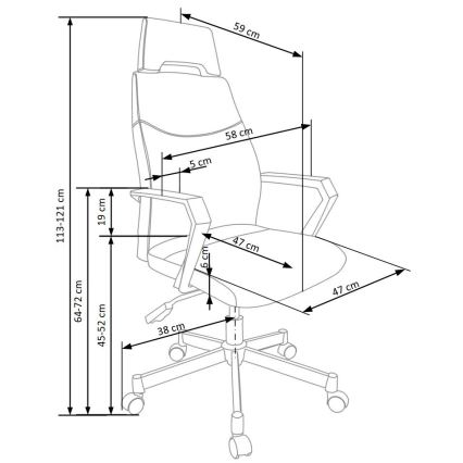 Kontoritool ELUN must/hall