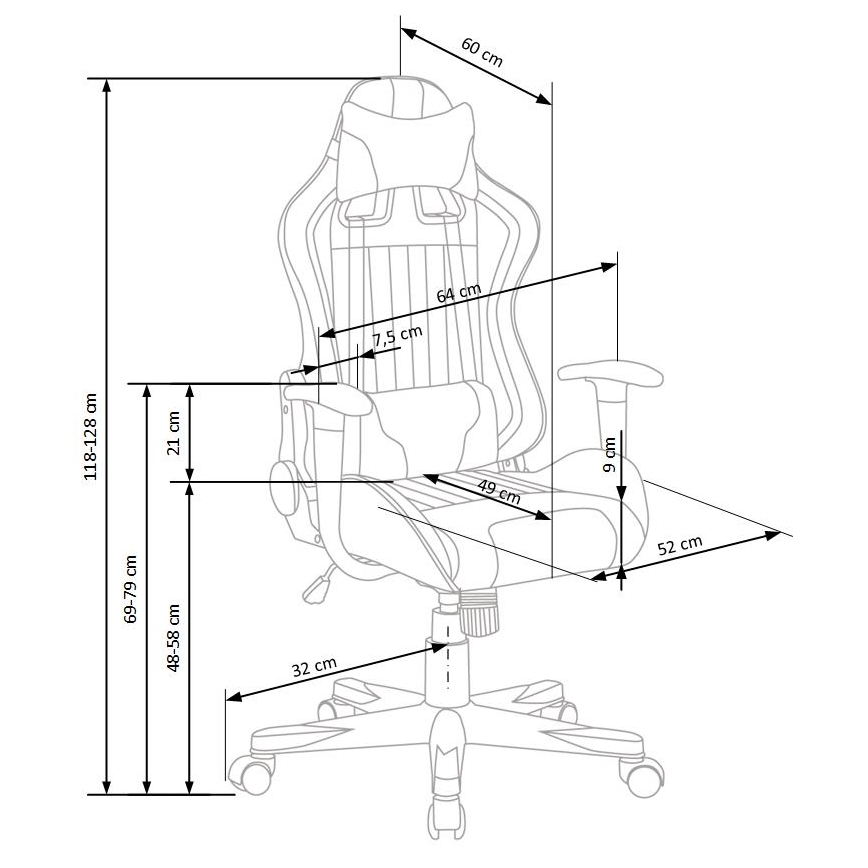 Kontoritool KODA helehall/sinine
