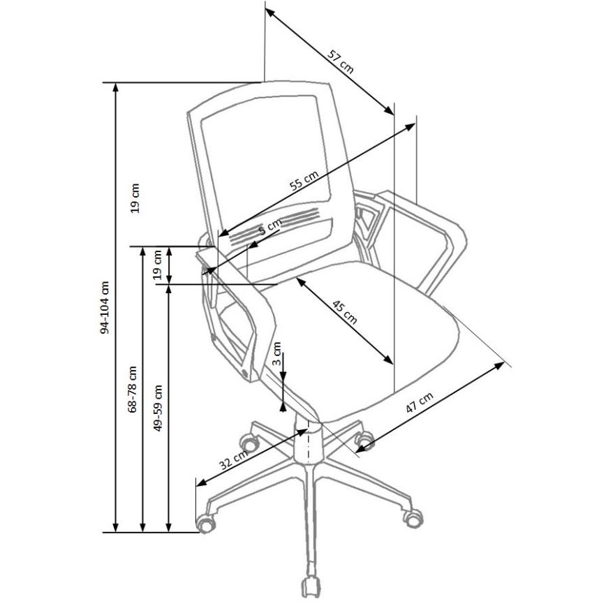 Kontoritool RIMAQ, valge