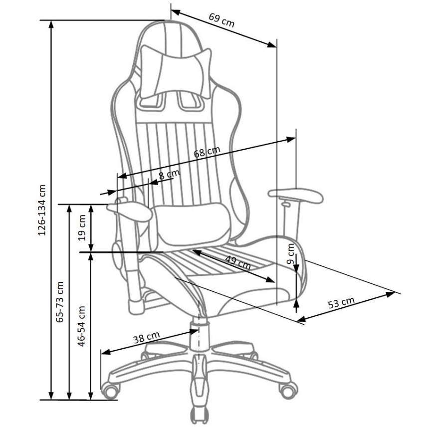 Kontoritool ZENU, punane