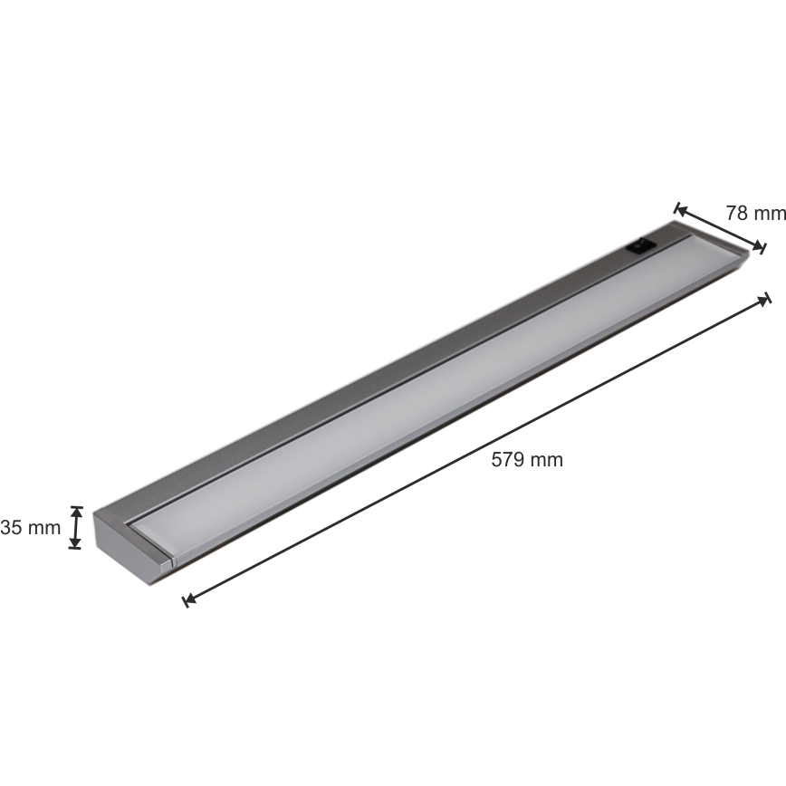 Köögikapialune LED valgusti LED/10W/230V hõbe