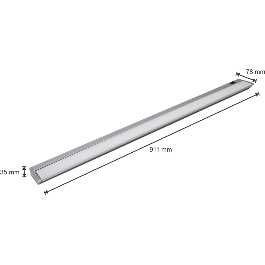 Köögikapialune LED valgusti LED/15W/230V hõbe