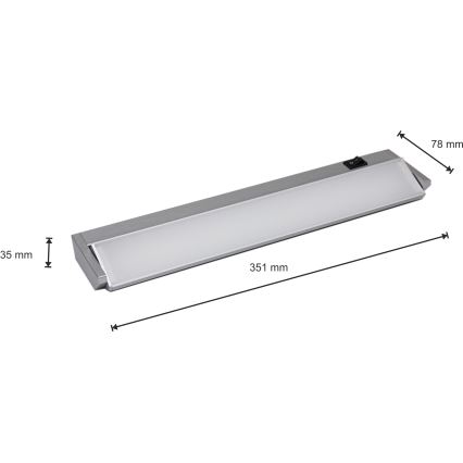 Köögikapialune LED valgusti LED/5W/230V hõbe