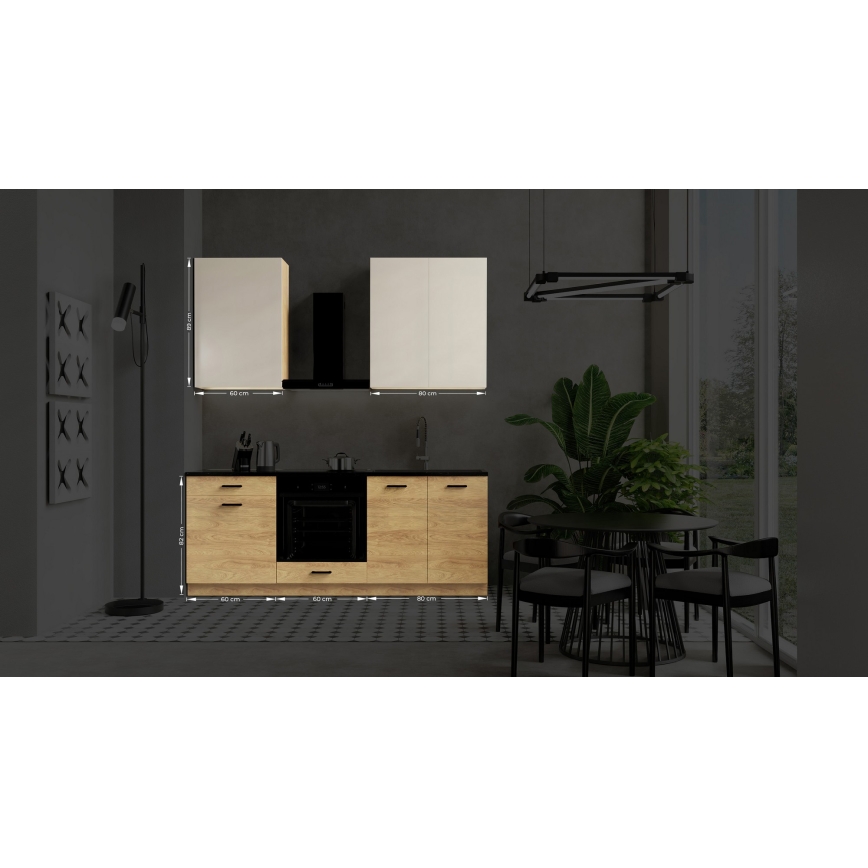Köögikomplekt JOY 200 cm, pähkel