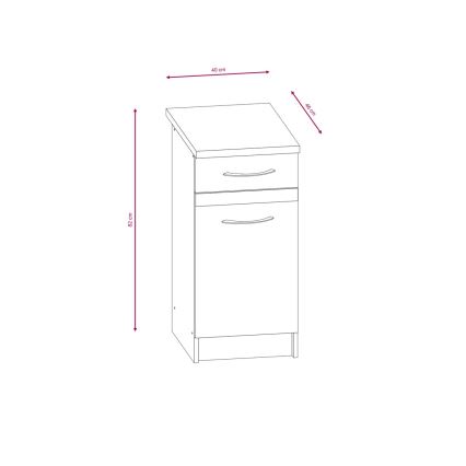 Köögikomplekt VALERIA 180 cm pruun/sonoma tamm