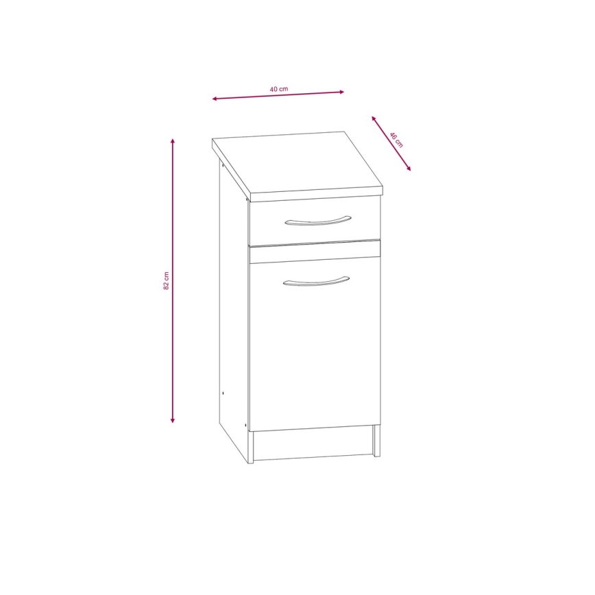 Köögikomplekt VALERIA 180 cm pruun/sonoma tamm