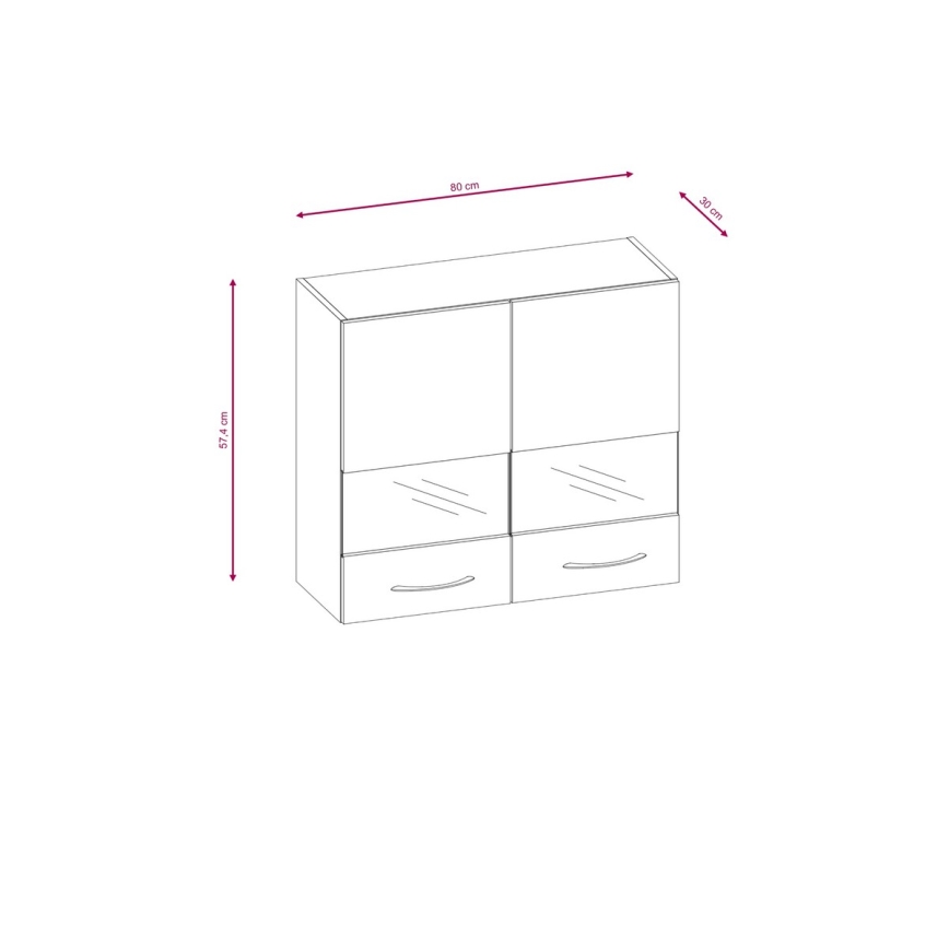 Köögikomplekt VALERIA 180 cm sonoma tamm/pruun