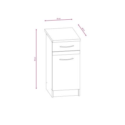 Köögikomplekt VALERIA 180 cm sonoma tamm/pruun