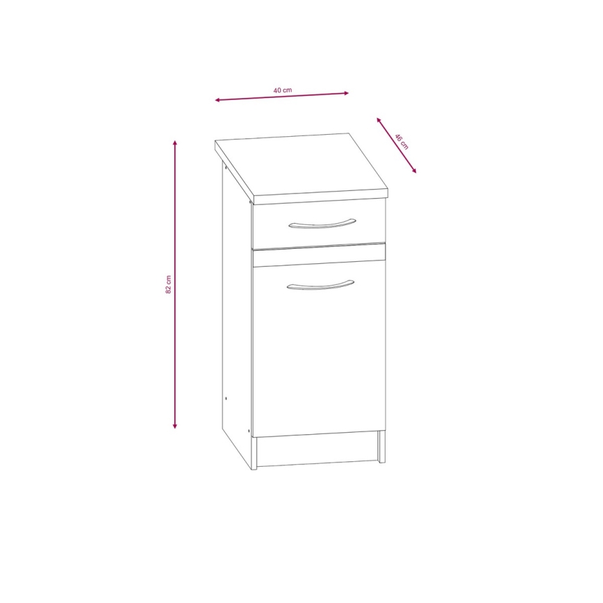 Köögikomplekt VALERIA 180 cm sonoma tamm/pruun