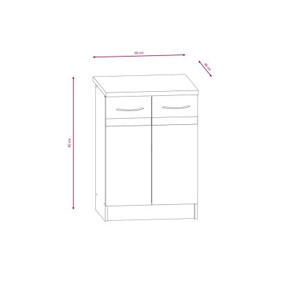 Köögikomplekt VALERIA 240 cm Sonoma tamm/pruun