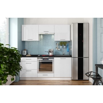 Köögimööbel CELESTE 180 cm, läikiv valge