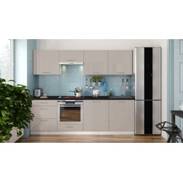 Köögimööbel CELESTE 240 cm läikiv taupe
