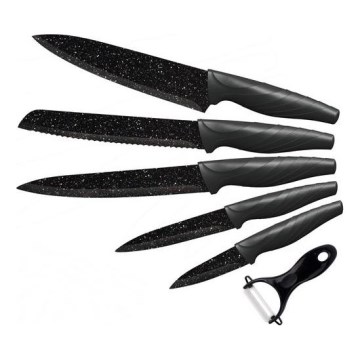 Kööginugade komplekt 5 tk + koorija marmor/must