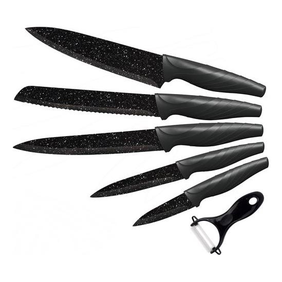 Kööginugade komplekt 5 tk + koorija marmor/must