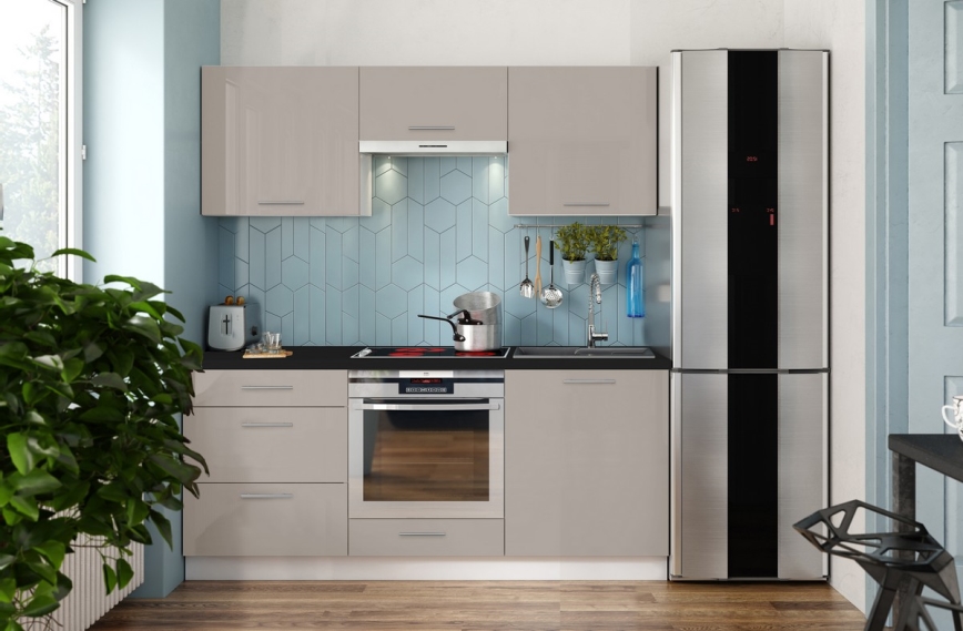 Köök CELESTE 180 cm läikiv taupe